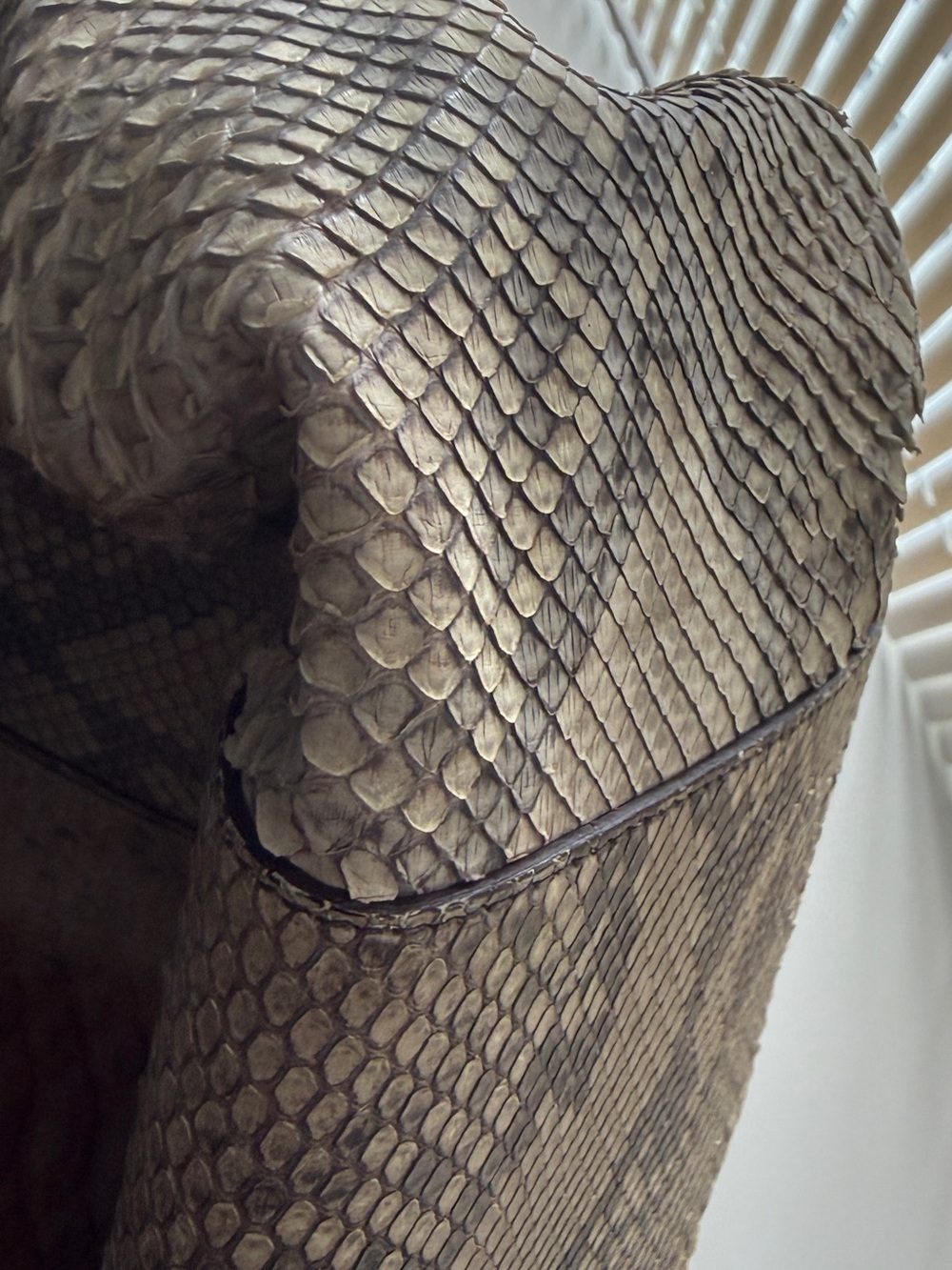 Prada Tan and Brown Snake Print Satchel - Picture 10 of 12